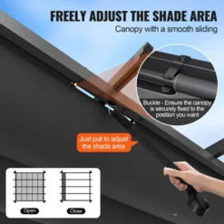 VEVOR 10'x10' Outdoor Retractable Pergola With Canopy, Aluminum Pergola With Retractable Canopy, Modern Pergola With Sun Shade Canopy, Gray -Vevor GUEST e730b93a ca7d 4ebe 9035 a92c196f4805