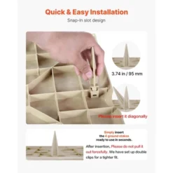 VEVOR Garden Stepping Stones, 4Pcs 15.5 X 15.5 In, Decorative Stepping Stones With Stakes, Weather-Resistant Plastic Pathway Pavers, Beige -Vevor GUEST e7c89573 dfb3 4cb5 aeca 18015f12d0fc