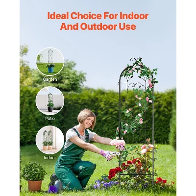 VEVOR Garden Trellis For Climbing Plants, 60 X 15 In, 2 Packs Rustproof Metal Garden Flower Trellis, Outdoor Climbing Rose Trellis Cucumbers Support 6 VEVOR Garden Trellis For Climbing Plants, 60 X 15 In, 2 Packs Rustproof Metal Garden Flower Trellis, Outdoor Climbing Rose Trellis Cucumbers Support - Image 6