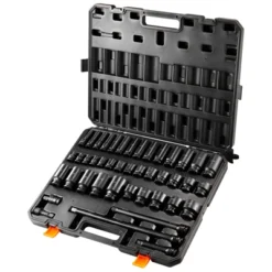 VEVOR 1/2" Drive Impact Socket Set, 43 Piece Deep & Shallow Socket Set SAE 3/8" To 1-1/2", 6 Point Cr-Mo Alloy Steel For Auto Repair, BLACK -Vevor GUEST e8ebcdf5 0dd1 4b84 be74 124a2ac5083e