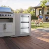 VEVOR Outdoor Kitchen Drawers 14.7" W X 25.4" H X 18.7" D, Box Frame Style Flush Mount BBQ Drawers With Stainless Steel Handle, Silver