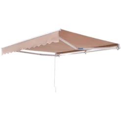 VEVOR Manual Retractable Awning, 8 X 7 Ft Outdoor Patio Awning Retractable Sun Shade, Water-Resistant Polyester Patio Door Window Awning Sunshade -Vevor GUEST eb6859df 3c49 4105 81e7 6335073338bb