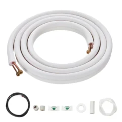 VEVOR 16FT Mini Split Line Set,1/4" & 3/8" O.D Copper Pipes Tubing And Triple-Layer Insulation,for Air Conditioning Or Heating Pump Equipment, White -Vevor GUEST eb795d51 53c4 4e61 9615 4fe415bae987