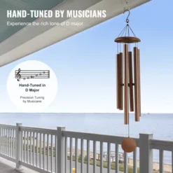 VEVOR Wind Chimes For Outside, 50", Deep Tone Wind Chimes With 6 Tubes, Unique Large Memorial Wind Chimes For Anniversary, Copper Vein -Vevor GUEST ebd9f587 5c77 4d92 b347 7c284350cec1