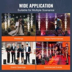 VEVOR Cold Spark Machine, 4 Pack 700W Output Fireworks Controllers, 6.6-16.4ft Adjustable Height, With Advanced DMX System, Screen, Black 13 VEVOR Cold Spark Machine, 4 Pack 700W Output Fireworks Controllers, 6.6-16.4ft Adjustable Height, With Advanced DMX System, Screen, Black -Vevor GUEST ec00f28f 2416 449c aa32 db9838a91a89