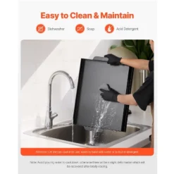 VEVOR Carbon Steel Griddle, 22x16 Inch Universal Flat Top Rectangular Plate, Gas Grill Griddle For BBQ Grill, Teppanyaki, Black -Vevor GUEST ec0cd23a 5131 48c1 986b 4ca1185a8e33