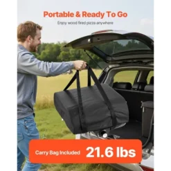 VEVOR Propane Outdoor Pizza Oven, 12 Inch Gas Pizza Maker, Portable Pizza-Cooker With Thickened Pizza-Stone, Carry Bag, Pizza-Oven, Black -Vevor GUEST ec2ca87c 2ec7 440d a76c 09899f4ffedb