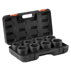 VEVOR Axle Nut Impact Socket Set, 3/4" Drive 6-Point 8-Piece SAE Spindle Nut Socket Set, CR-MO Heat Treated Large Socket Set With Storage Case Black -Vevor GUEST ed582797 74d8 4a6f 9ff1 b27b1dbfffce
