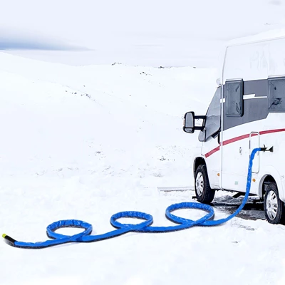 VEVOR 15ft Heated Water Hose For RV, Heated Drinking Water Hose With Corrugated Cover Antifreeze To -45°F, Automatic Self-regulating, 5/8" I.D. Blue 1 VEVOR 15ft Heated Water Hose For RV, Heated Drinking Water Hose With Corrugated Cover Antifreeze To -45°F, Automatic Self-regulating, 5/8" I.D. Blue