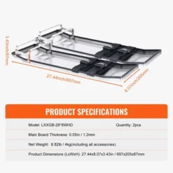 VEVOR Concrete Knee Boards Stainless Steel, 28'' X 8'' Concrete Sliders, Knee Boards For Concrete, Concrete Knee Pads Pair Moving Sliders -Vevor GUEST ed92aa3b acab 473c 8565 ab44c768f448