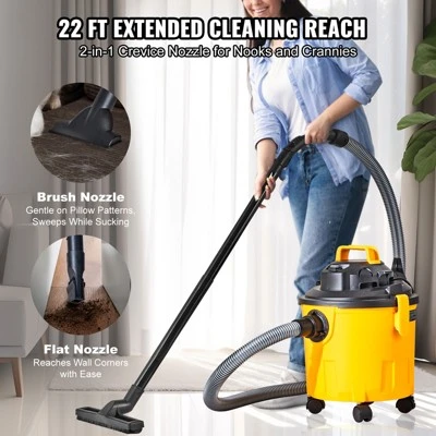 VEVOR Shop Vacuum Wet And Dry, 5 Gallon 6 Peak HP Wet/Dry Vac, Powerful Suction With Blower Function,Small Shop Vac Perfect 4 VEVOR Shop Vacuum Wet And Dry, 5 Gallon 6 Peak HP Wet/Dry Vac, Powerful Suction With Blower Function,Small Shop Vac Perfect - Image 4
