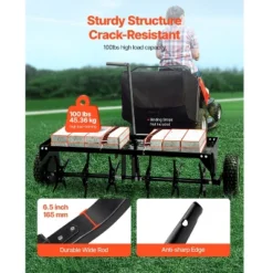 VEVOR Tow Behind Plug Aerator, 40-Inch Tow Behind Lawn Plug Aerator With Universal Hitch, Pull Behind Aerator, Black -Vevor GUEST edb6108e eb47 4a32 a15e 5901637bd0e1