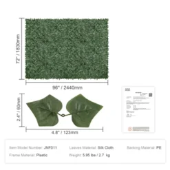 VEVOR Ivy Privacy Fence, 96 X 72 In Artificial Green Wall Screen, Greenery Ivy Fence With Mesh Cloth Backing And Strengthened Joint, Faux Hedges Vine -Vevor GUEST ee066423 bae1 47b2 84e7 81e647f521e5