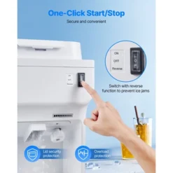 VEVOR Commercial Ice Shaver Crusher, 220lbs Per Hour Electric Snow Cone Maker With 4L Ice Cube Box, 350W 1500RPM Tabletop Shaved Ice Machine, White -Vevor GUEST ee26e744 c13f 4767 ab89 4ab5cb983512