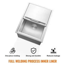 VEVOR Drop In Ice Chest, 24"L X 18"W X 13"H Stainless Steel Ice Cooler, Commercial Ice Bin With Sliding Cover, 40.9 Qt Outdoor Kitchen Ice Bar -Vevor GUEST eee4985f 2639 4215 8da8 24d5cfbb0f18