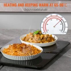 VEVOR Electric Warming Tray, 16.5" X 11" Portable Tempered Glass Heating Tray With Temperature Control (65-90℃) -Vevor GUEST f09d030d 8ea8 44e7 a47b 302e5506a726