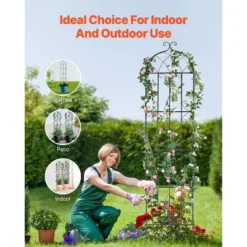 VEVOR Garden Trellis For Climbing Plants, 87 X 20 In, 2 Packs Rustproof Metal Garden Flower Trellis, Outdoor Climbing Rose Trellis Cucumbers Support 13 VEVOR Garden Trellis For Climbing Plants, 87 X 20 In, 2 Packs Rustproof Metal Garden Flower Trellis, Outdoor Climbing Rose Trellis Cucumbers Support -Vevor GUEST f0c1466c d739 42b7 9fd6 407dff7b6531 1