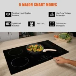 VEVOR Electric Cooktop, 5 Burners, 30'' Induction Stove Top, Built-in Magnetic Cooktop 9200W, 9 Heating Level Multifunctional Burner 12 VEVOR Electric Cooktop, 5 Burners, 30'' Induction Stove Top, Built-in Magnetic Cooktop 9200W, 9 Heating Level Multifunctional Burner -Vevor GUEST f12cb30f 2bfd 4fee a4e0 e0e2b43988b7