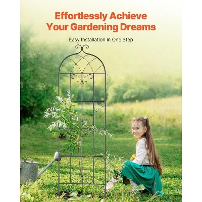 VEVOR Garden Trellis For Climbing Plants, 71 X 20 In, 4 Packs Rustproof Metal Garden Flower Trellis, Outdoor Climbing Rose Trellis Cucumbers Support 5 VEVOR Garden Trellis For Climbing Plants, 71 X 20 In, 4 Packs Rustproof Metal Garden Flower Trellis, Outdoor Climbing Rose Trellis Cucumbers Support - Image 5