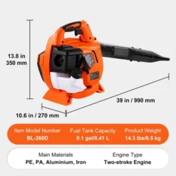 VEVOR Leaf Blower, 26CC 2-Cycle Handheld Leaf Blower With A Fuel Tank, 2-in-1 Blower 425CFM Air Volume 156MPH Speed, For Lawn Care, Leaf Cleaning -Vevor GUEST f16114c0 d5ae 4c00 ae72 77549610160c