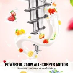 VEVOR Ice Cream Blender, 750W High-Speed Ice Cream Maker Mixer Stir Machine 1740RPM, 304 Stainless Steel Ice Cream Shaker, Silver -Vevor GUEST f1d982f4 a707 4c38 b039 c5e5c727c55f