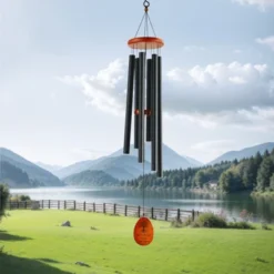 VEVOR Wind Chimes For Outside, 41 In, Deep Tone Wind Chimes With 6 Tubes, Unique Large Memorial Wind Chimes For Anniversary, Black