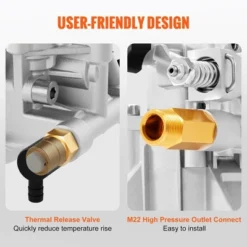 VEVOR Pressure Washer Pump, 7/8" Shaft Vertical, 3400 PSI, 2.5 GPM, Replacement Power Washer Pumps Kit, Parts Washer Pump, Silver -Vevor GUEST f29241c1 e427 49a0 9616 88e1447bb398