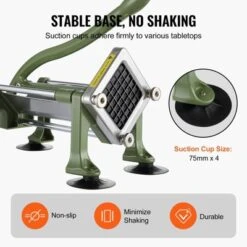 VEVOR French Fry Cutter, Potato Slicer With 1/2-Inch Stainless Steel Blade, Manual Potato Cutter Chopper With Suction Cups, Great For Potato -Vevor GUEST f2cca298 b564 4af0 9354 e65bc315874d