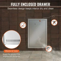 BuoQua Stainless Steel Storage Drawer Outdoor Kitchen Propane Tank Drawer Built-in Trash Drawer 16 X 22 X 16 Inch Propane Tank Trash Drawer, Silver 13 BuoQua Stainless Steel Storage Drawer Outdoor Kitchen Propane Tank Drawer Built-in Trash Drawer 16 X 22 X 16 Inch Propane Tank Trash Drawer, Silver -Vevor GUEST f3ee6b16 234d 46c9 a990 42aa6e8c2967