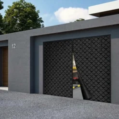 VEVOR Garage Door Screen For Winter, 9x7FT, Garage Door Insulation Kit, Magnetic Thermal Insulated Door Curtain With 300D Oxford Fabric, Black