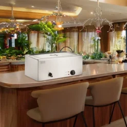 VEVOR Commercial Food Warmer, 1 X 19QT Electric Steam Table, 1200W Professional Countertop Stainless Steel Buffet Bain Marie