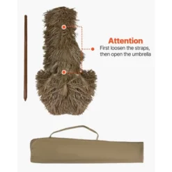 VEVOR Tiki Umbrella, 6.5 Ft Thatched Patio Umbrella With Tilt, Hawaiian Style Beach Parasol With Durable PP Thatch And 8 Metal Ribs, Oringinal Color 11 VEVOR Tiki Umbrella, 6.5 Ft Thatched Patio Umbrella With Tilt, Hawaiian Style Beach Parasol With Durable PP Thatch And 8 Metal Ribs, Oringinal Color -Vevor GUEST f448aa1a 1ed6 4575 9365 cf626b529433