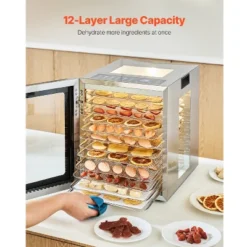 VEVOR Food Dehydrator Machine, 12 Stainless Steel Trays, 850W Electric Food Dryer With Adjustable Temperature & 24-Hour Timer, Freeze Dryer, Silver -Vevor GUEST f4622967 d488 40d0 a3b1 e914186fa1a7