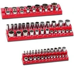 VEVOR Magnetic Socket Organizer Set, 3PCS Magnetic Socket Holder, 1/4'', 3/8'' & 1/2'' SAE Socket Trays With Clear Labels, Hold Up To 68PCS Standard -Vevor GUEST f4c7b6a3 7e0f 4a2e a67a 4648340ab499