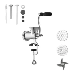 VEVOR Manual Meat Grinder, 304 Stainless Steel Hand Crank Meat Mincer With Steel Table Clamp, Sausage Stuffer, Silver -Vevor GUEST f52d2b5b 57a8 42a2 bd93 58373af5d92c