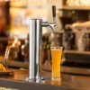 VEVOR Kegerator Tower Kit, Single Tap Beer Conversion Kit, Stainless Steel Keg Beer Tower Dispenser With Dual Gauge CGA320 Regulator