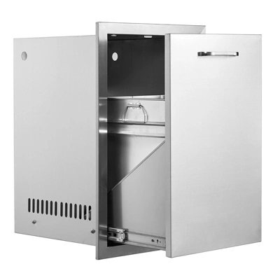 BuoQua Stainless Steel Storage Drawer Outdoor Kitchen Propane Tank Drawer Built-in Trash Drawer 16 X 22 X 16 Inch Propane Tank Trash Drawer, Silver 8 BuoQua Stainless Steel Storage Drawer Outdoor Kitchen Propane Tank Drawer Built-in Trash Drawer 16 X 22 X 16 Inch Propane Tank Trash Drawer, Silver - Image 8