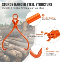 VEVOR Log Skidding Tongs, 32 Inch 2 Claw Log Lifting Tongs, Heavy Duty Steel Lumber Skidding Tongs, 1543 Lbs/700 Kg Loading Capacity, Log Lifting -Vevor GUEST f5968ed9 7d52 4a6d b43a 93529b5a6edd