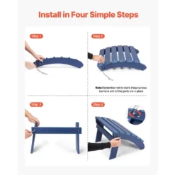 VEVOR Adirondack Ottoman, 18.7L X 18.9W X 13.8H Inch HDPE Plastic Folding Adirondack Ottoman, Weather-Resistant Foot Rest For Adirondack Chair, Blue 11 VEVOR Adirondack Ottoman, 18.7L X 18.9W X 13.8H Inch HDPE Plastic Folding Adirondack Ottoman, Weather-Resistant Foot Rest For Adirondack Chair, Blue -Vevor GUEST f5d341e2 ed5c 4673 b4dc 127ddc58deeb