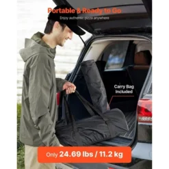 VEVOR Dual Fuel Pizza Oven Outdoor, 12 Inch Wood Fire & Propane Gas Pizza Oven, Pellet & Propane Pizza-Maker With Thermometer, Silver -Vevor GUEST f65f72c2 4449 49a7 a937 13f5c7a18ed4