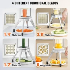 VEVOR Commercial Chopper With 4 Replacement Blades Commercial Vegetable Chopper Stainless Steel French Fry Cutter Potato Dicer & Slicer -Vevor GUEST f728354d 3089 48b5 9491 8bf360d76ba9