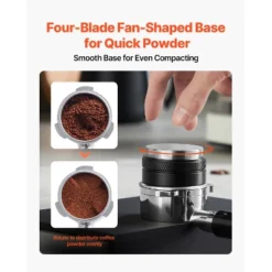 VEVOR Coffee Distributor 53mm, 2-in-1 Adjustable Espresso Distributor With Fan-Shaped Base, Coffee Distributor 304 Stainless Steel, Silver -Vevor GUEST f751b882 ef69 4949 9ede 8b3a11cb4bb5 2
