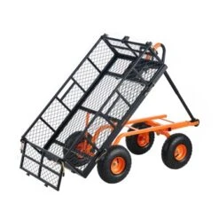 VEVOR Garden Cart, Sturdy Metal Utility Wagon, Versatile Dump Cart With Dual-Function Handle, Wheelbarrow With 400 Lbs Load Capacity -Vevor GUEST f75f49a8 5e5c 481e bb0c 1c06a0415161