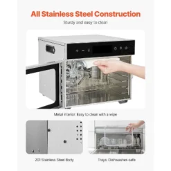 VEVOR Food Dehydrator Machine, 6 Stainless Steel Trays, 400W Electric Food Dryer With Adjustable Temperature & 24-Hour Timer, Freeze Dryer, Silver -Vevor GUEST f7d0321a 51a9 4002 bb0b 15bee84cb0dc