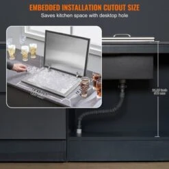 VEVOR Drop In Ice Chest, 20"L X 16"W X 13"H Stainless Steel Ice Cooler, Commercial Ice Bin With Hinged Cover, 40 Qt Outdoor Kitchen Ice Bar 13 VEVOR Drop In Ice Chest, 20"L X 16"W X 13"H Stainless Steel Ice Cooler, Commercial Ice Bin With Hinged Cover, 40 Qt Outdoor Kitchen Ice Bar -Vevor GUEST f7e03ea1 ac7f 421e 95b4 a68b0a9e37f7