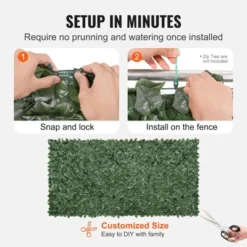 VEVOR Privacy Ivy Fence, 59 X 118in Artificial Green Wall Screen, Greenery Ivy Fence With Mesh Cloth Backing And Strengthened Joint, Faux Hedges Vine 11 VEVOR Privacy Ivy Fence, 59 X 118in Artificial Green Wall Screen, Greenery Ivy Fence With Mesh Cloth Backing And Strengthened Joint, Faux Hedges Vine -Vevor GUEST f8376d81 bbaa 4867 bdae 312aee4f261c