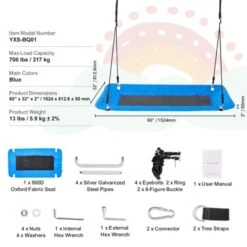 VEVOR Platform Swing, 60 Inch Platform Tree Swing For Kids And Adults, 700lbs Weight Capacity Outdoor Swing, 900D Oxford Fabric Swing Seat -Vevor GUEST f84f0436 2ce4 46be 86d8 9d59330e9313