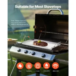 VEVOR Stainless Steel Griddle, 23x16 Inch Universal Flat Top Rectangular Plate, Gas Grill Griddle For BBQ Grill, Teppanyaki, Silver -Vevor GUEST f86b209d d8ec 4e4e 92b2 8c279f77b656