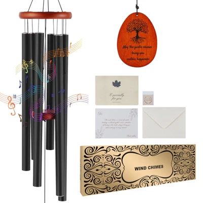 VEVOR Wind Chimes For Outside, 41 In, Deep Tone Wind Chimes With 6 Tubes, Unique Large Memorial Wind Chimes For Anniversary, Black 8 VEVOR Wind Chimes For Outside, 41 In, Deep Tone Wind Chimes With 6 Tubes, Unique Large Memorial Wind Chimes For Anniversary, Black - Image 8