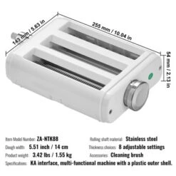 VEVOR Pasta Attachment For KitchenAid Stand Mixer, 3-IN-1 Stainless Steel Pasta Roller Cutter Set Including Pasta Sheet Roller 14 VEVOR Pasta Attachment For KitchenAid Stand Mixer, 3-IN-1 Stainless Steel Pasta Roller Cutter Set Including Pasta Sheet Roller -Vevor GUEST f8cf23c9 a00b 4a03 a703 066d60541f9b